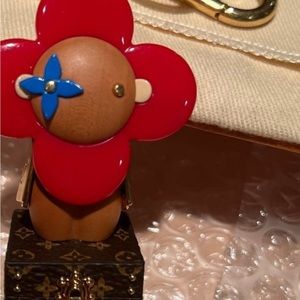 LOUIS VUITTON Porte Cles Vivienne Monogram Trunk Bag Charm Keyring